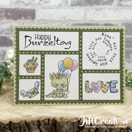 Happy Burzeltag - Stempelgummi 10,5x13,5cm